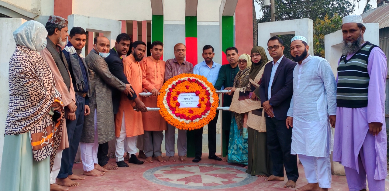 বাঞ্ছারামপুরে আশ্রাফবাদ উচ্চ বিদ্যালয়ে যথাযথ মর্যাদায় মহান একুশে ফেব্রুয়ারি উদযাপন।